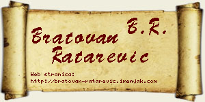Bratovan Ratarević vizit kartica